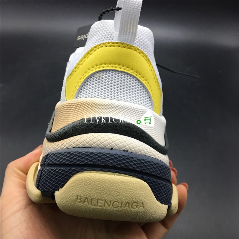 balenciaga triple s white and yellow